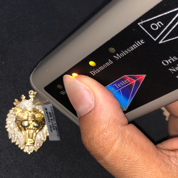REAL DIAMOND Custom LION PENDANT not CZ not fake! - Picture 7 of 7